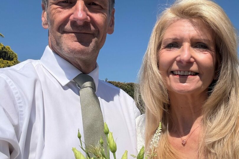 Loving a bride and groom selfie!