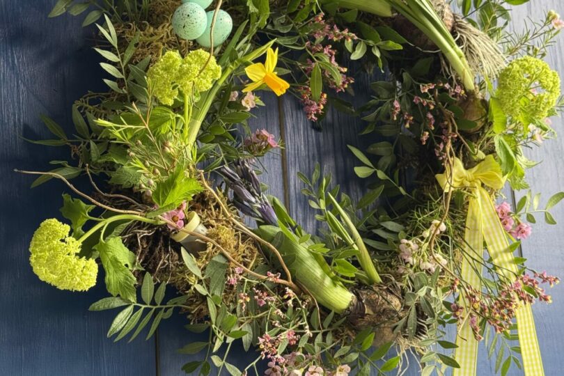 Spring door wreath workshop